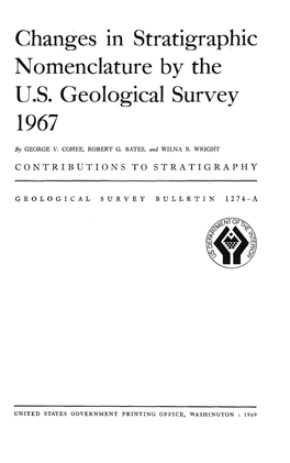 Changes in Stratigraphic Nomenclature by the US. Geological Survey