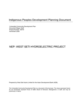 West Seti Hydroelectric Project