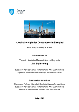 Sustainable High-Rise Construction in Shanghai Civil Engineering July 2015