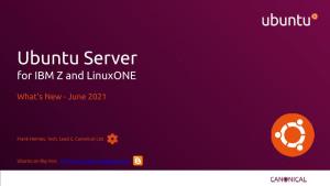 Ubuntu Server for IBM Z and Linuxone