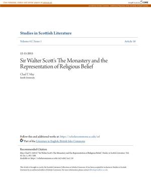 Sir Walter Scott's the Monastery and the Representation of Religious Belief