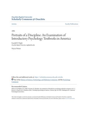 An Examination of Introductory Psychology Textbooks in America Randall D