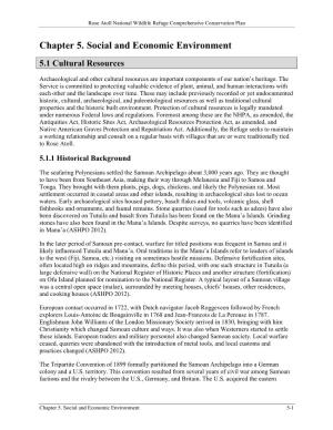 Chapter 5. Social and Economic Environment 5.1 Cultural Resources