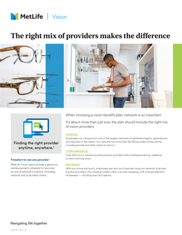 The Right Mix of Providers Makes the Difference