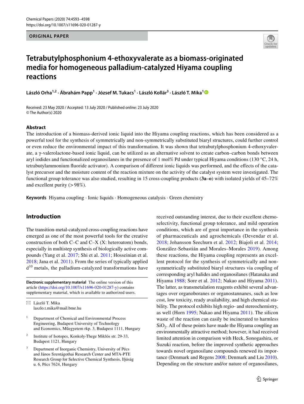 Tetrabutylphosphonium 4-Ethoxyvalerate As a Biomass