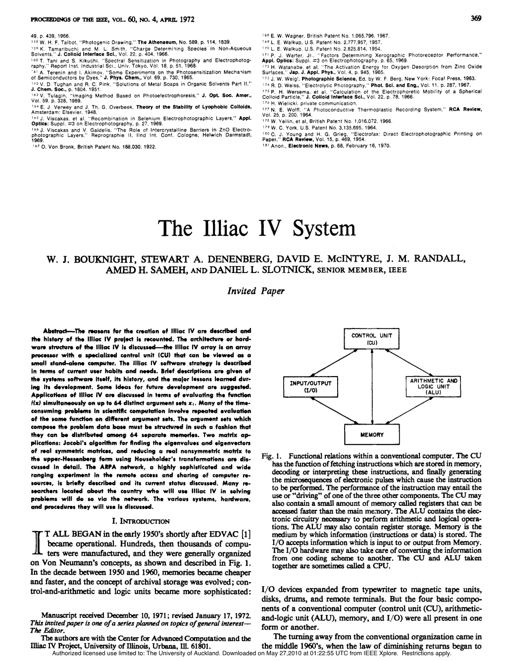 The Illiac IV System