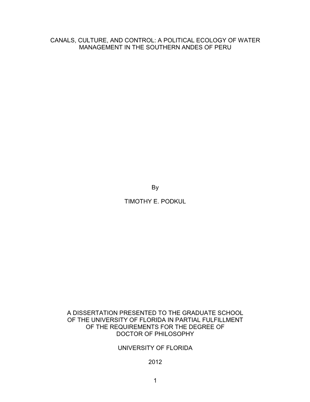 University of Florida Thesis Or Dissertation Formatting