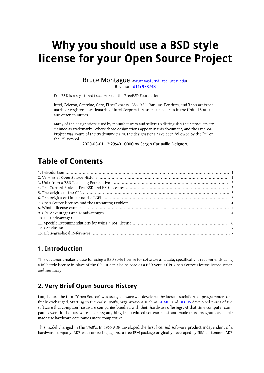 Why You Should Use a BSD Style License for Your Open Source Project