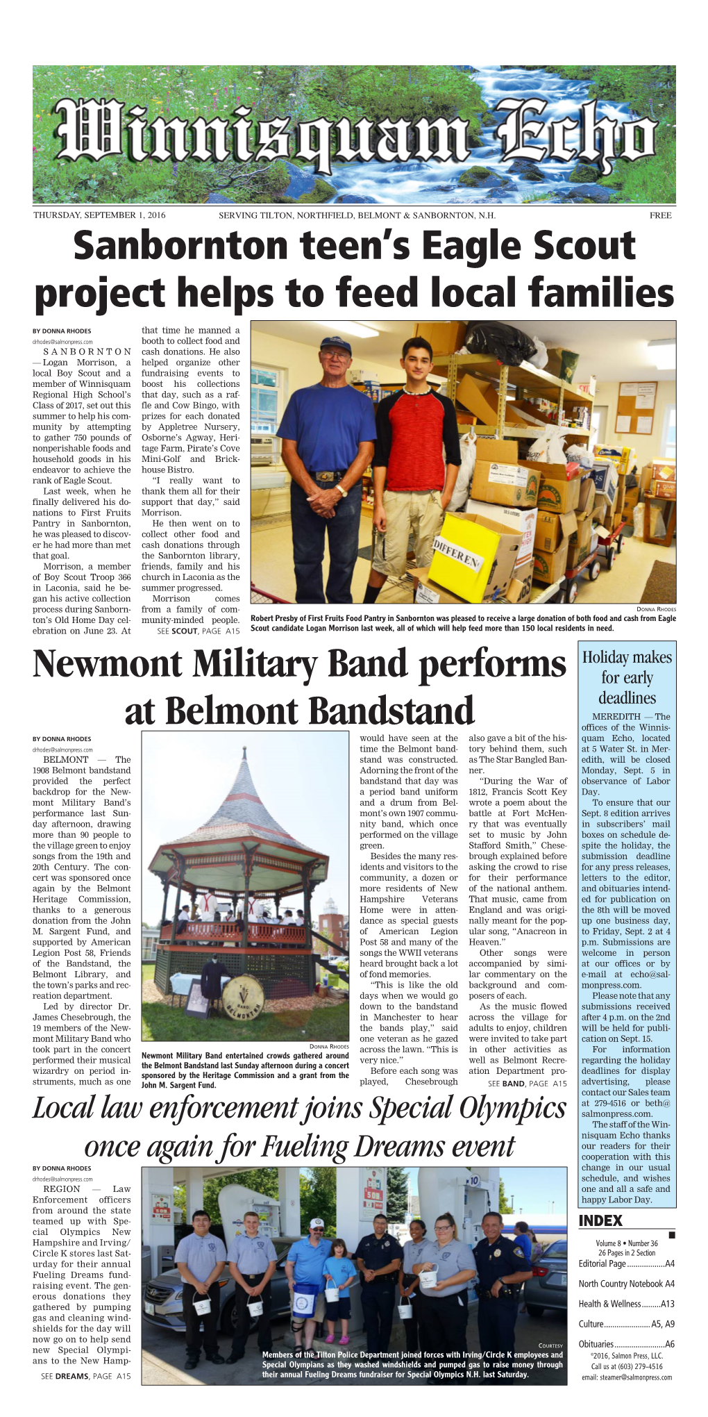 Newmont Military Band Performs at Belmont Bandstand