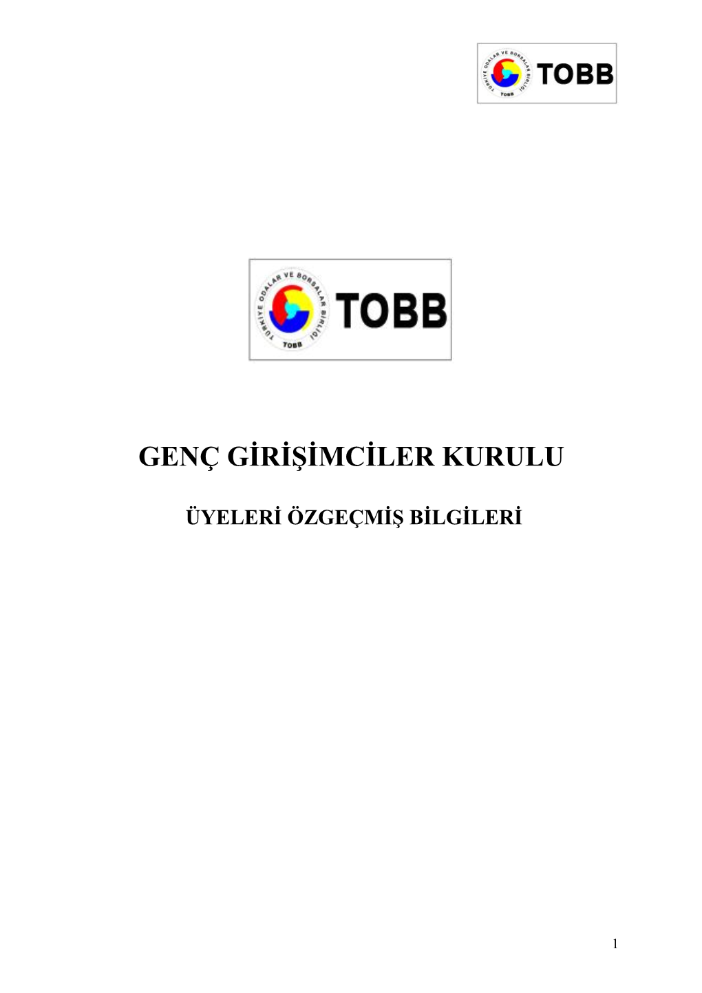 TOBB Genç Girişimciler Kurulu Özgeçmişi