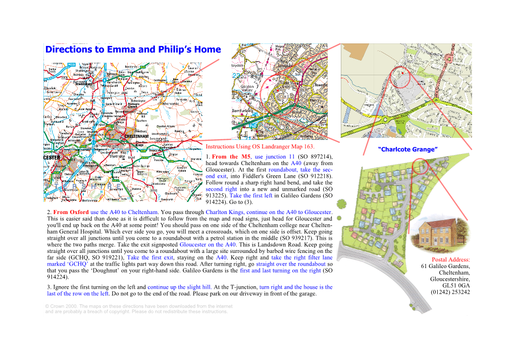 Directions to Emma and Philip׳S Home