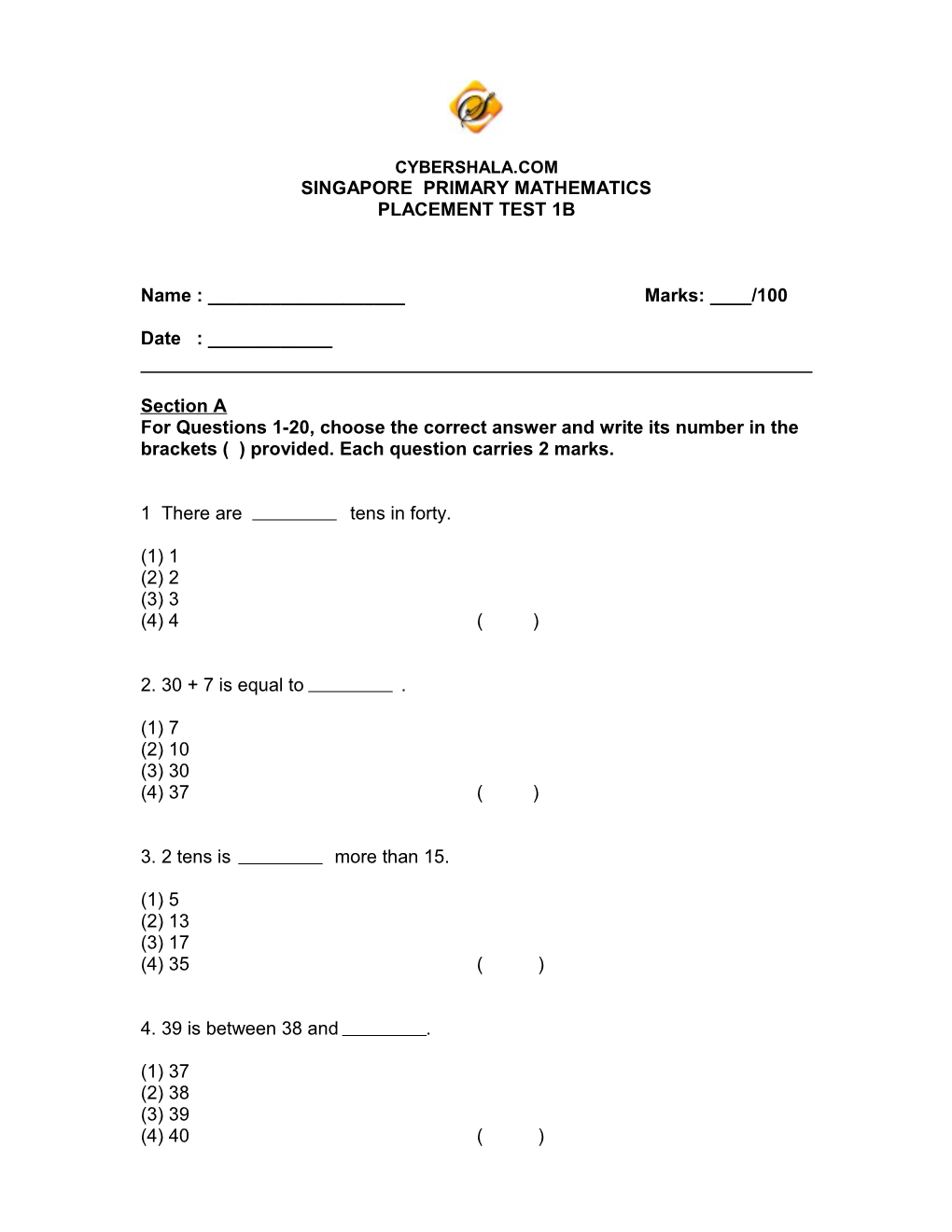 6) Look at the Time on Each Clock Face and Fill in the Blanks