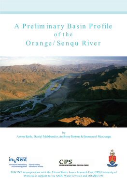 A Preliminary Basin Profile Orange/Senqu River