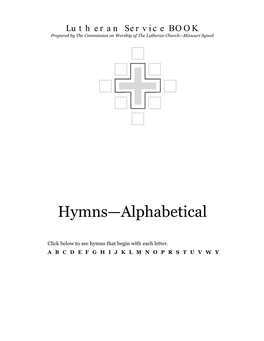 Hymns—Alphabetical