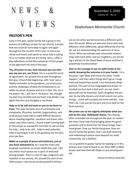 NEWS & VIEWS Doylestown Mennonite Church