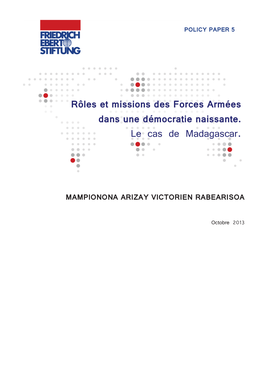 Rôles Et Missions Des Forces Armées Dans Une Démocratie Naissante