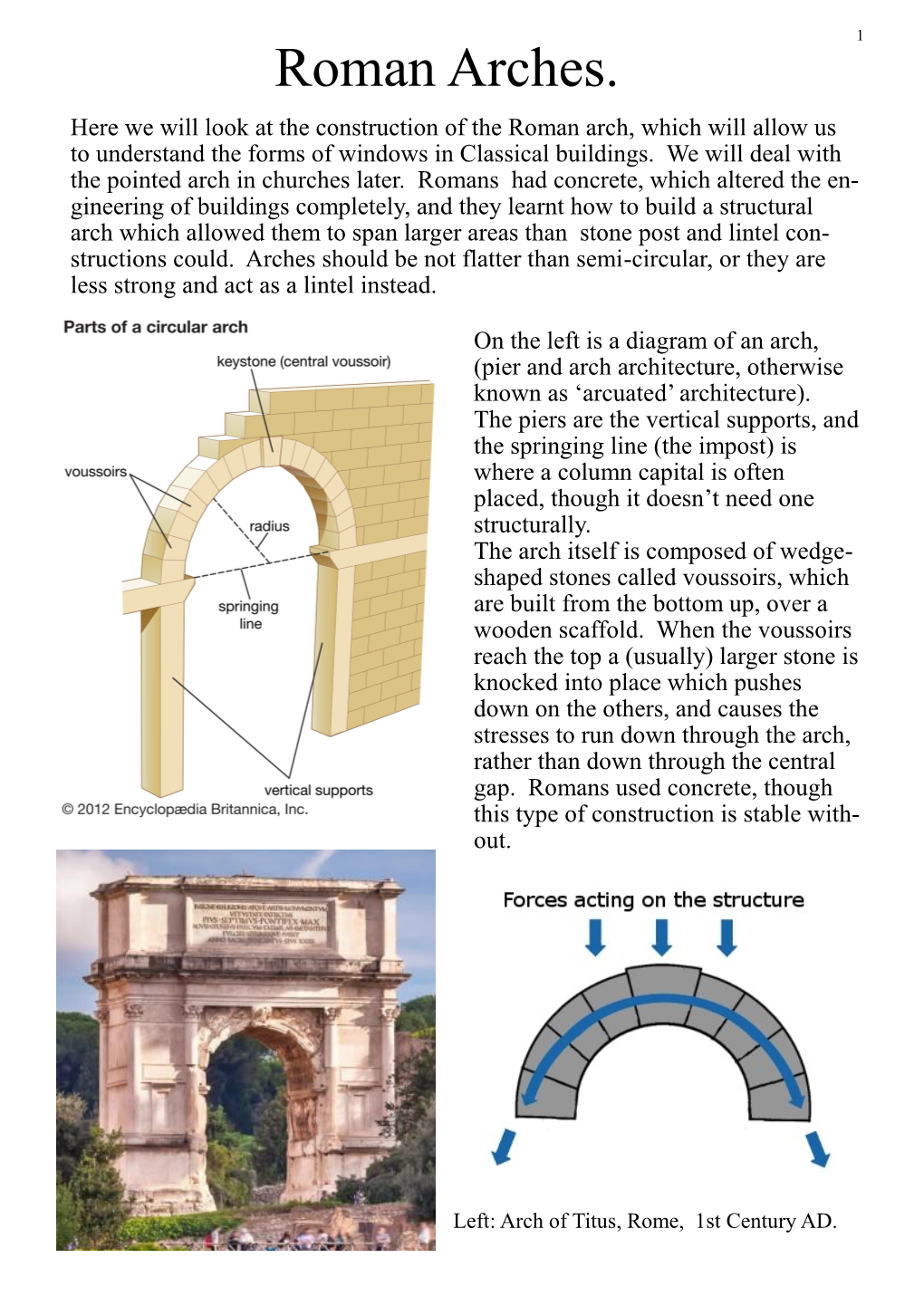 Roman Arches. Here We Will Look at the Construction of the Roman Arch, Which Will Allow Us to Understand the Forms of Windows in Classical Buildings