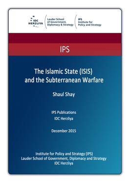 The Islamic State (ISIS) and the Subterranean Warfare
