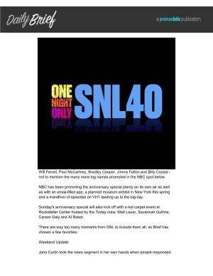 'SNL' 40Th Anniversary