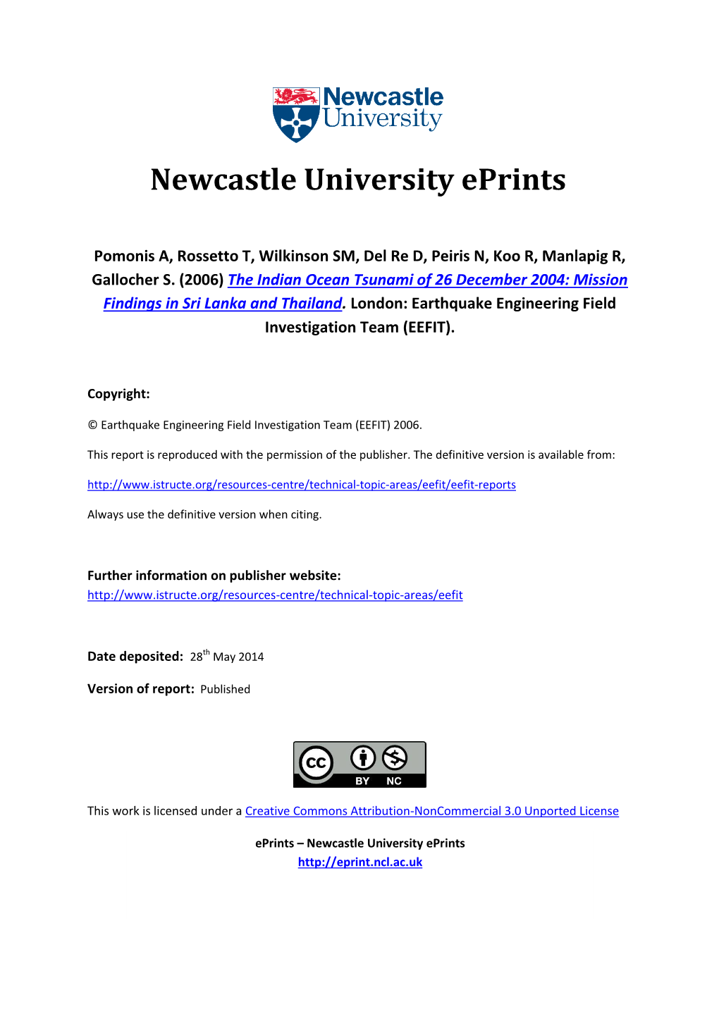 Newcastle University Eprints