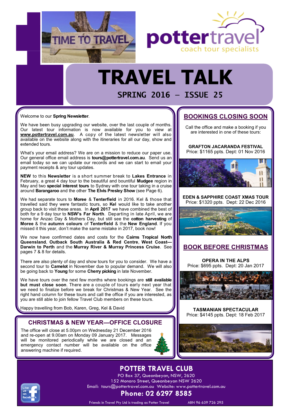 Travel Talk Spring 2016 — Issue 25