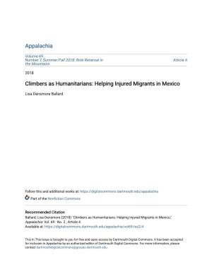 Climbers As Humanitarians: Helping Injured Migrants in Mexico