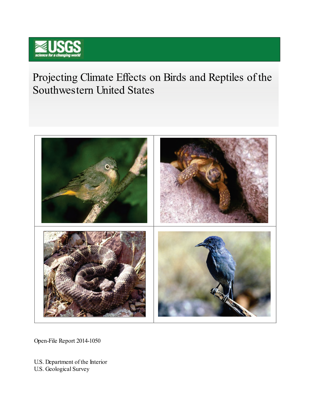 Projecting Climate Effects on Birds and Reptiles of the Southwestern United States