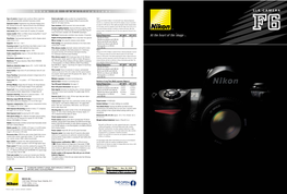 Nikon F6 SLR Camera Brochure