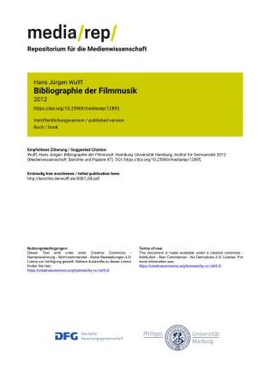 Bibliographie Der Filmmusik 2012