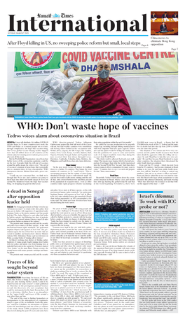 WHO: Don't Waste Hope of Vaccines