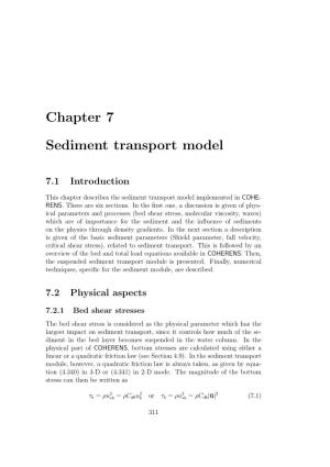 Chapter 7 Sediment Transport Model