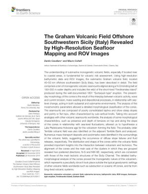 The Graham Volcanic Field Offshore Southwestern Sicily (Italy) Revealed by High-Resolution Seaﬂoor Mapping and ROV Images