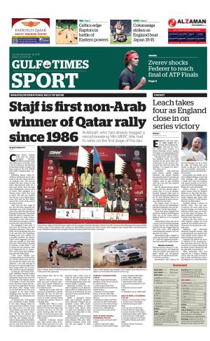 Stajf Is First Non-Arab Winner of Qatar Rally Since 1986