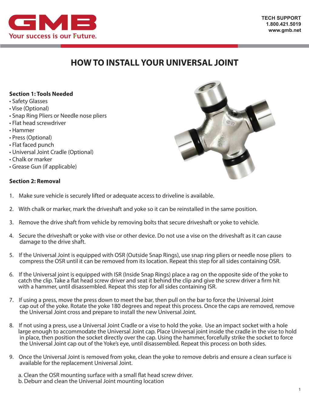 How to Install Your Universal Joint