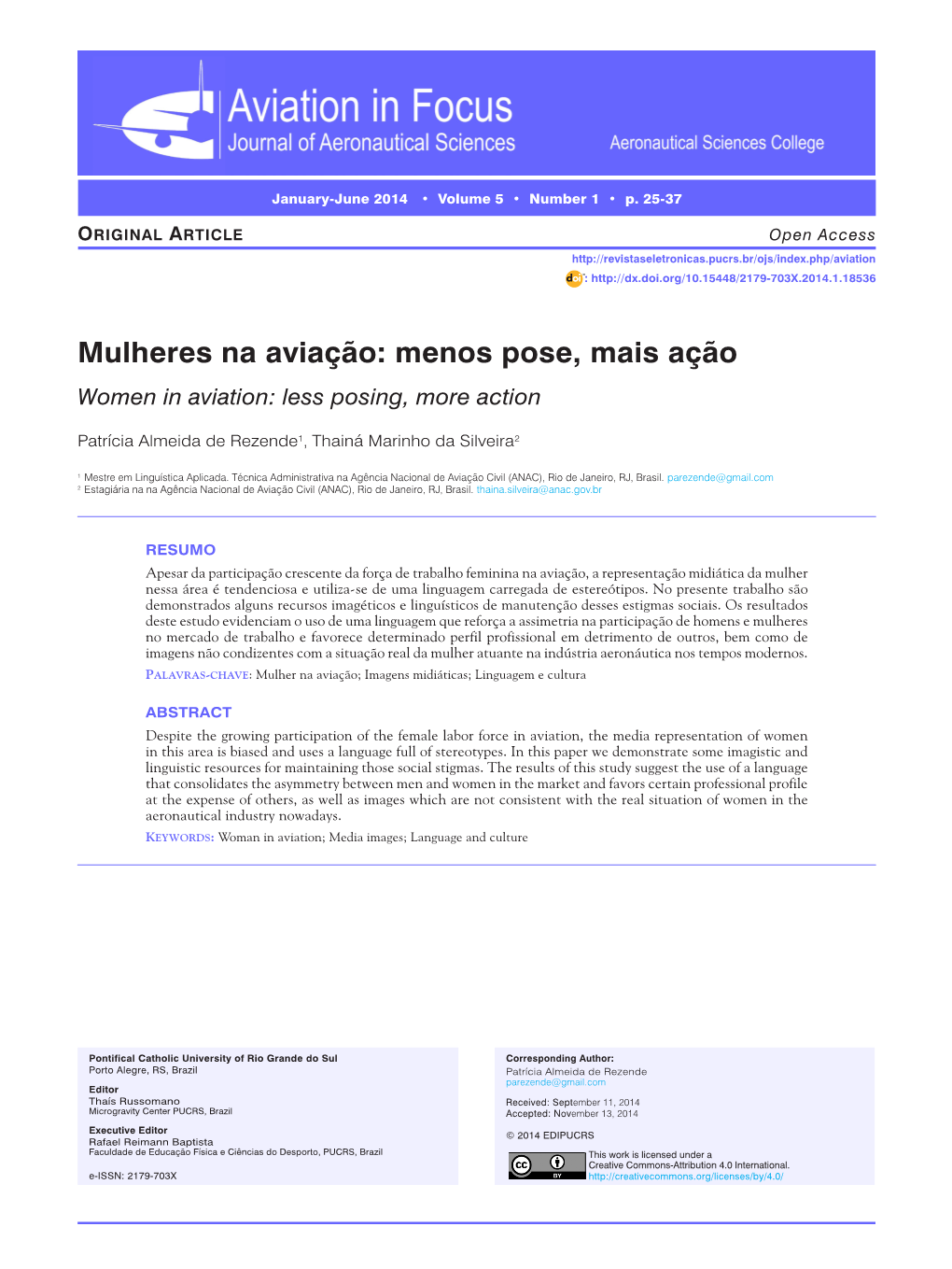 Mulheres Na Aviação: Menos Pose, Mais Ação Women in Aviation: Less Posing, More Action