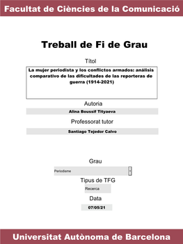 Treball De Fi De Grau