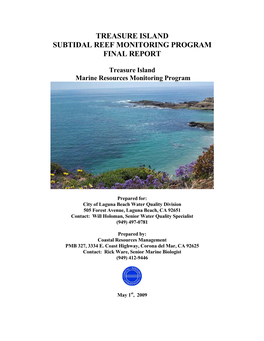 Treasure Island Subtidal Reef Monitoring Program Final Report