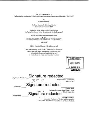 Signature Redacted Signature Redacted __