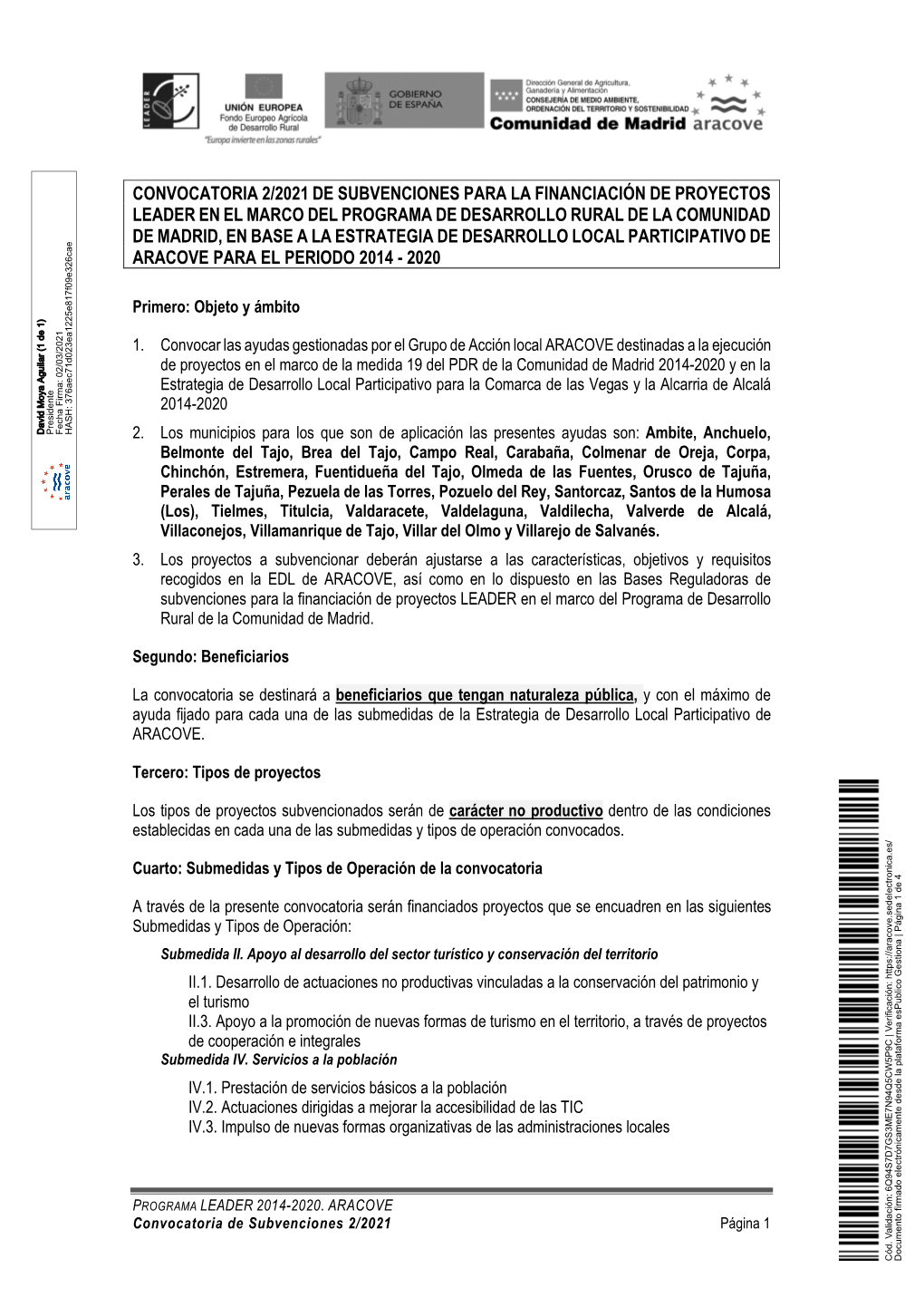 Convocatoria 2/2021 De Subvenciones Para La Financiación De Proyectos