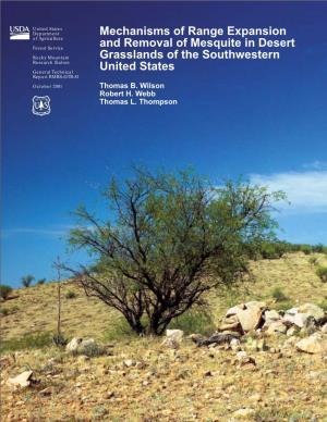 Mechanisms of Range Expansion and Removal of Mesquite in Desert Grasslands of the Southwestern United States