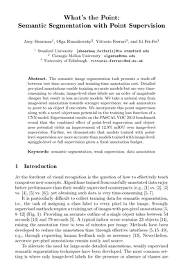 What's the Point: Semantic Segmentation with Point Supervision