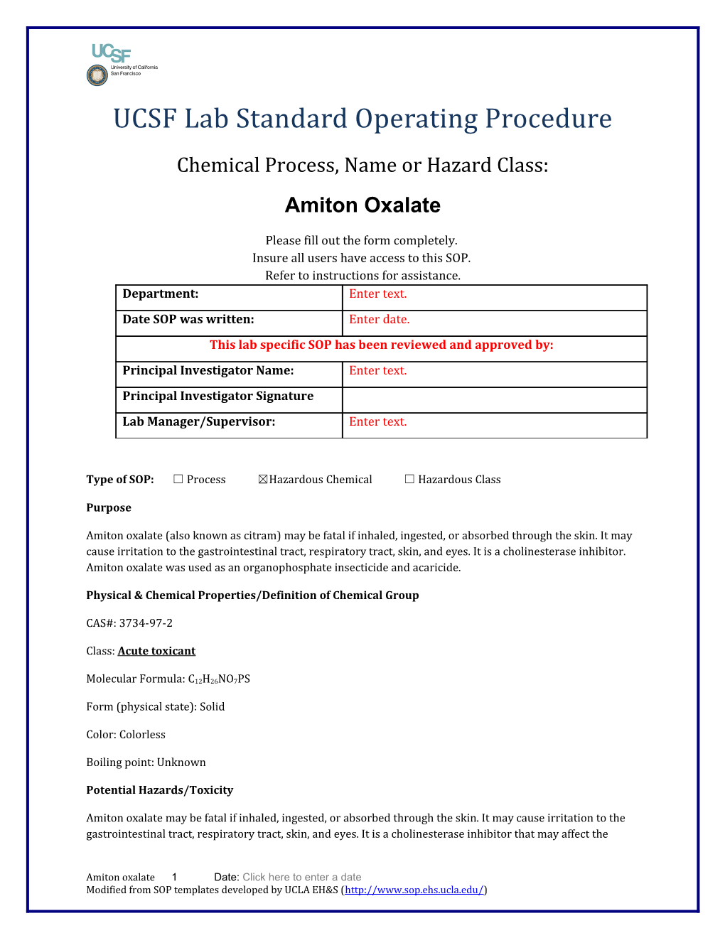 UCSF Lab Standard Operating Procedure s21