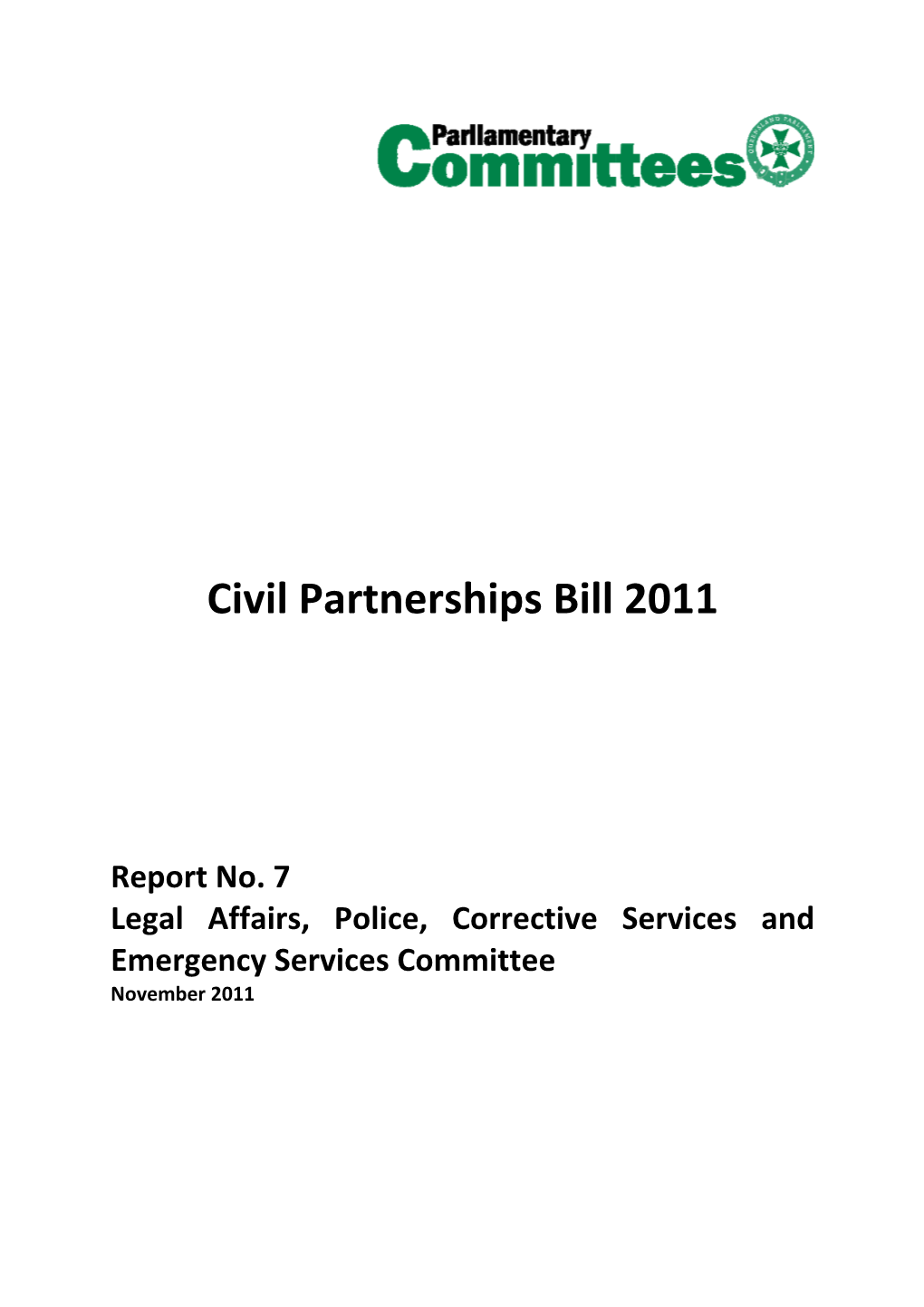 Civil Partnerships Bill 2011