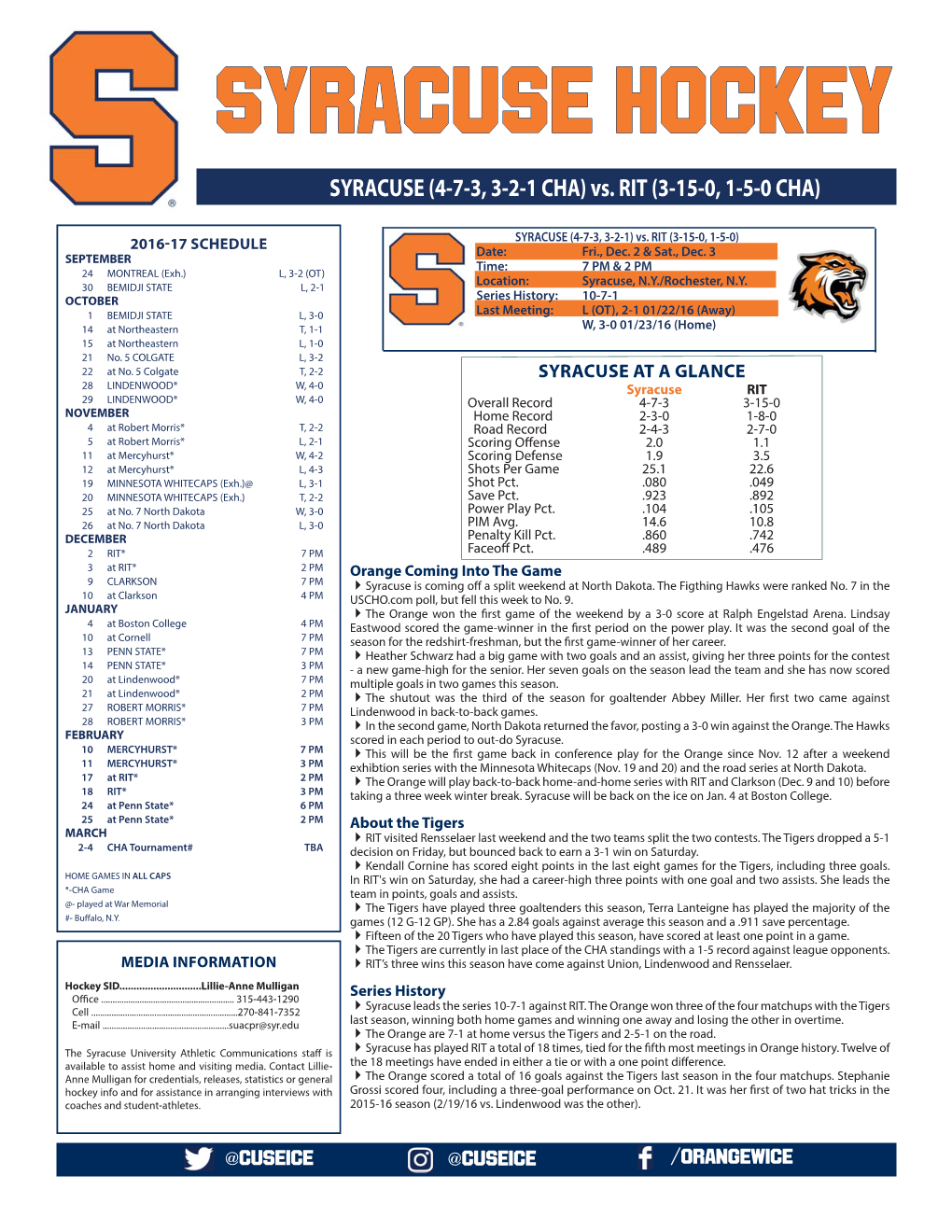 SYRACUSE Hockey