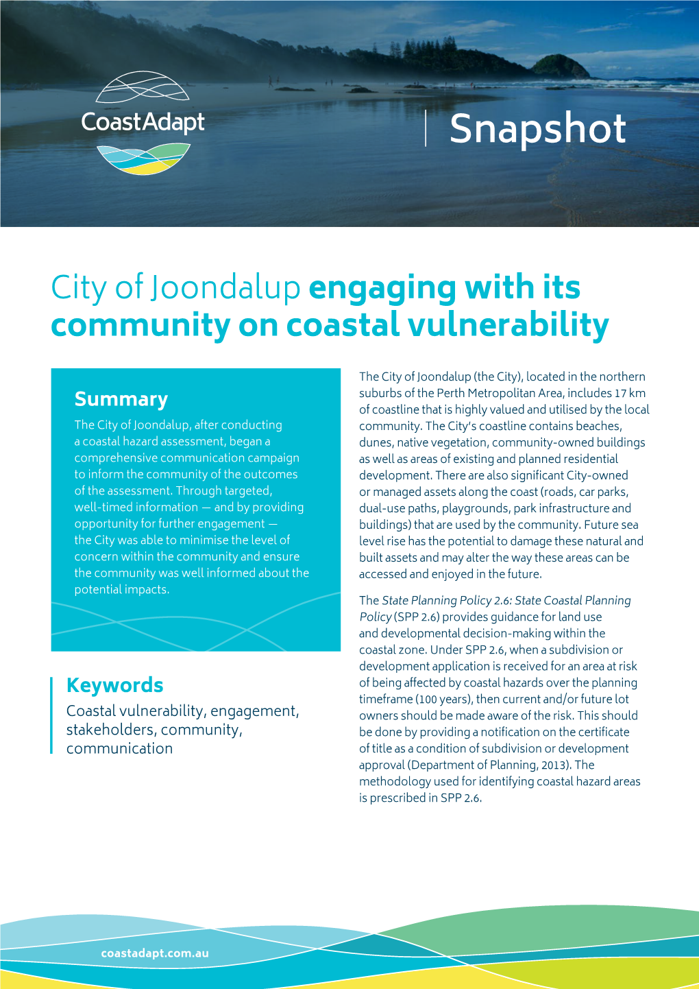 City of Joondalup Engaging with Its Community on Coastal Vulnerability