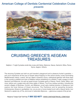 Cruising Greece's Aegean Treasures