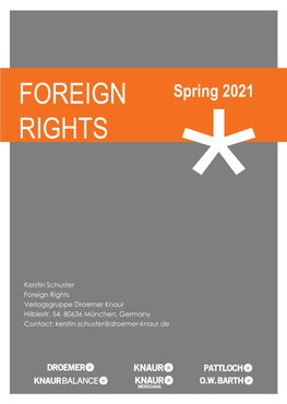 Foreign Rights Verlagsgruppe Droemer Knaur Hilblestr