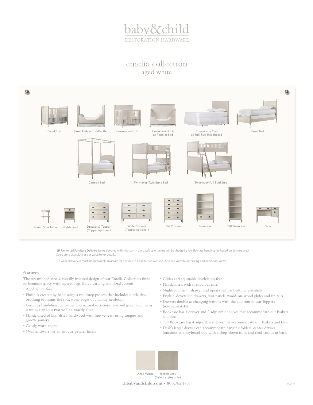 Emelia Collection Aged White