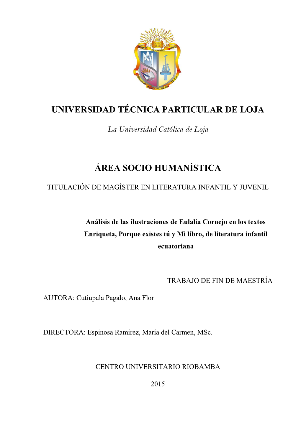 Universidad Técnica Particular De Loja Área