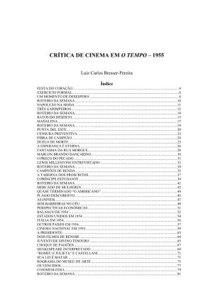 Crítica De Cinema Em O Tempo – 1955